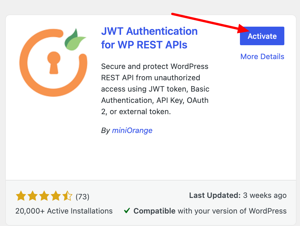 Activate plugin